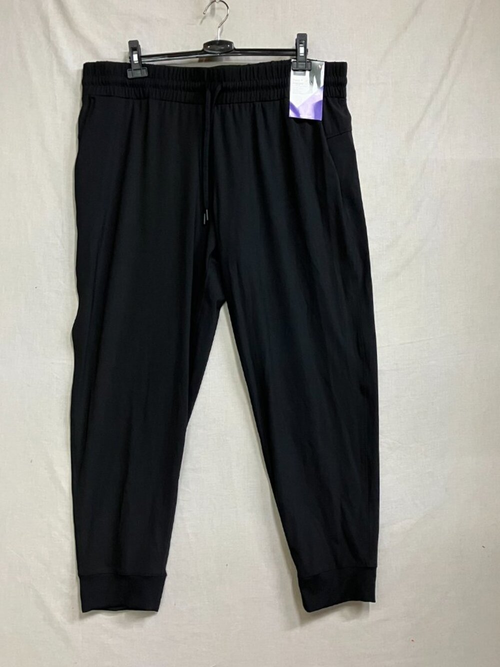 Member's Mark Travel Jogger Pants Women's XXL Black Relaxed Stretch Drawstring
